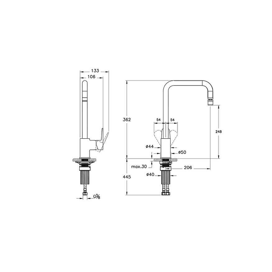 Artema Flow Soft Eviye Bataryası Krom A43729 - 2