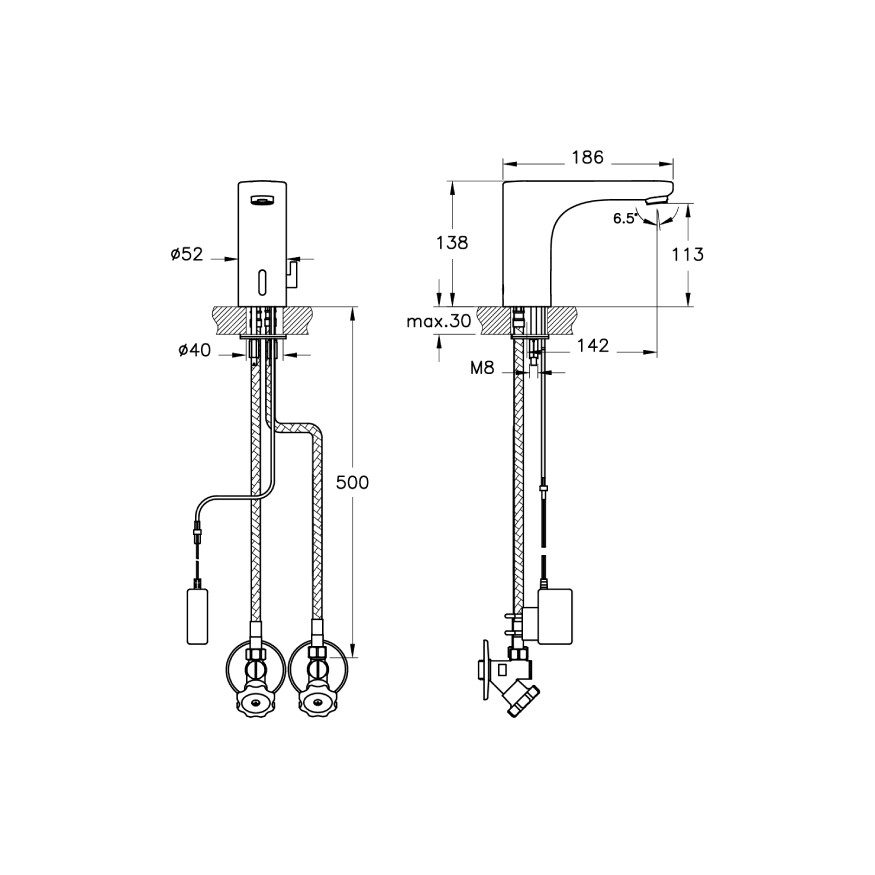 Artema Root Round Temassız Lavabo Bataryası A47122 - 2