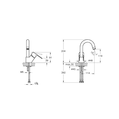 Artema Win S Döner Borulu Lavabo Bataryası A42584 - 2