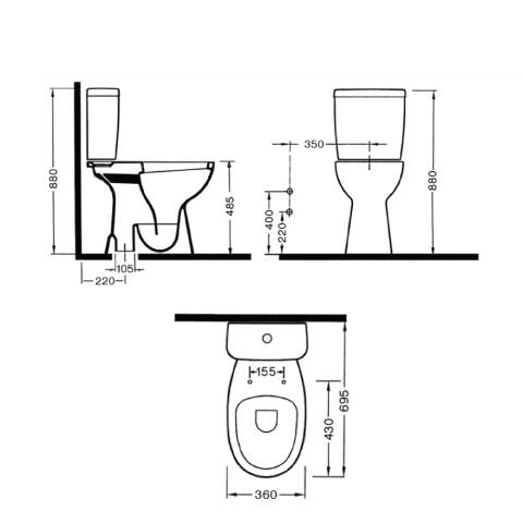 Bien Banyo Bedensel Engelli Rezervuarlı Klozet - 2