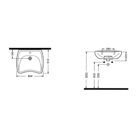 Bien Banyo Bedensel Engelli Lavabo 60 cm - 2