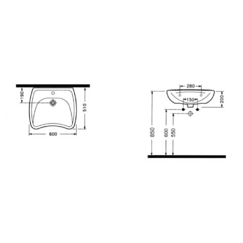 Bien Banyo Bedensel Engelli Lavabo 60 cm - 2