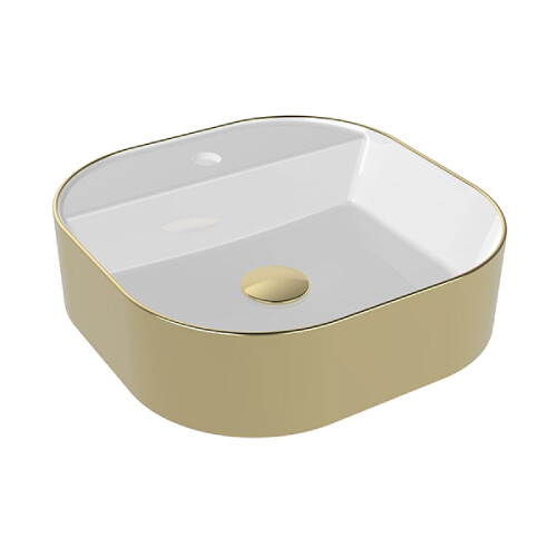 Bien Banyo Flame Gövde Üstü Lavabo 44 cm Altın Kaplama - Bien Banyo