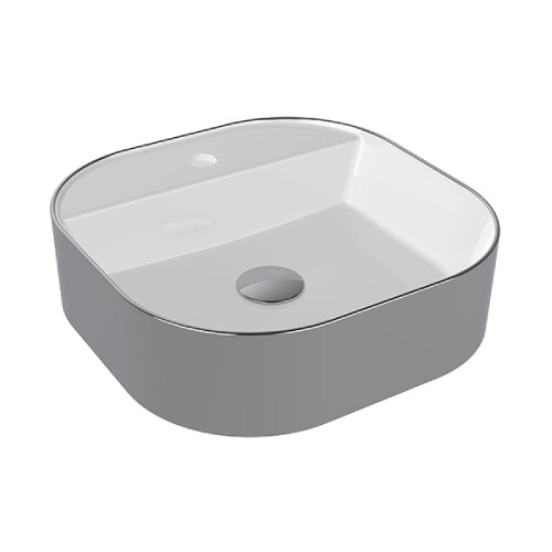 Bien Banyo Flame Gövde Üstü Lavabo 44 cm Platin Kaplama - Bien Banyo