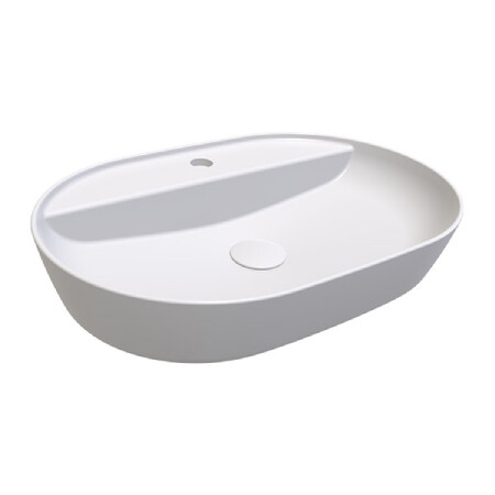 Bien Banyo Flame Gövde Üstü Lavabo 60 cm Saten Beyaz - Bien Banyo