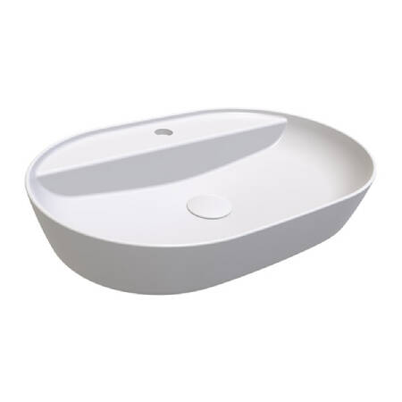 Bien Banyo Flame Gövde Üstü Lavabo 60 cm Saten Beyaz - 1