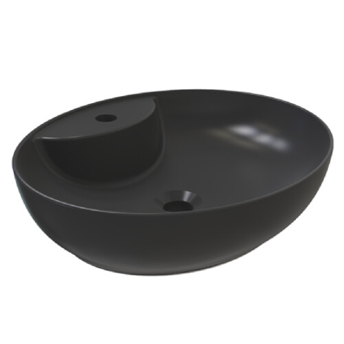 Bien Banyo Motto Gövde Üstü Oval Lavabo 50cm İpek Mat Siyah - Bien Banyo