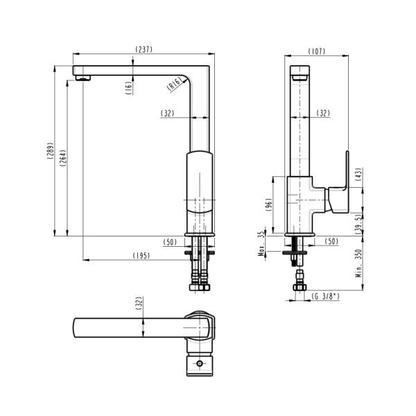 Bien Banyo Salvo Eviye Bataryası (Döküm Çıkış Uçlu) Krom - 2