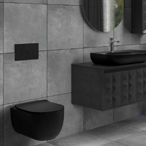 Bien Banyo Vokha Kanalsız Asma Klozet İpeksi Mat Siyah - 2