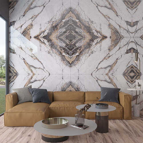 Bien Seramik 120x180 cm Versailles Bookmatch (A) Yer Karosu - Bien Seramik