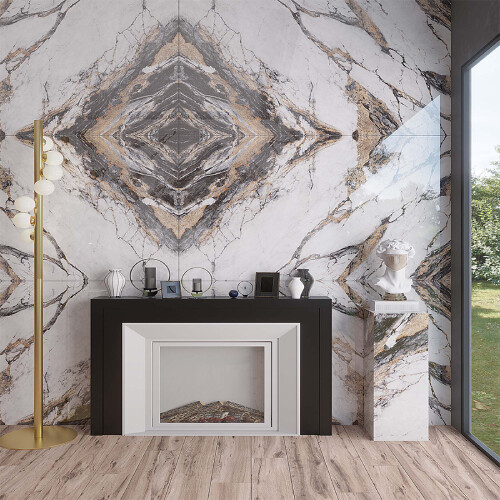 Bien Seramik 120x180 cm Versailles Bookmatch (B) Yer Karosu - Bien Seramik