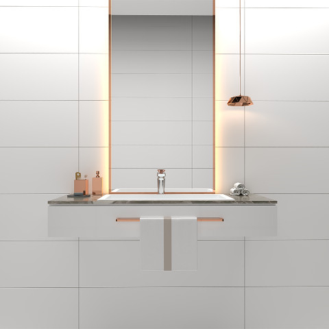 Bien Seramik 30x90 cm Brano Mat Beyaz Duvar Karosu - Bien Seramik