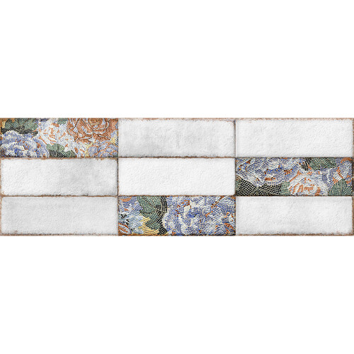 Bien Seramik 30x90 cm Juno Mosaic Floral Dekofon Duvar Karosu - Bien Seramik