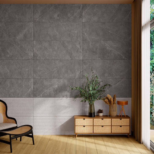 Bien Seramik 40x120 cm Gordion Beyaz Dekofon Duvar Karosu - 2