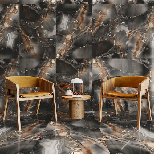 Bien Seramik 60x120 cm Black Onyx Yer Karosu - Bien Seramik