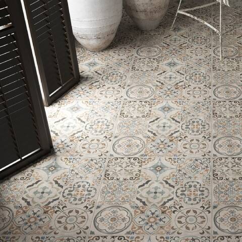 Bien Seramik 60x60 cm Antique Mat Dekofon Yer Karosu - 1