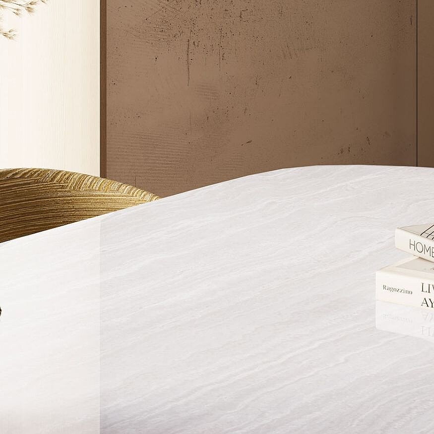Bien Seramik BIQSLAB Serpegiante White 120x280 cm 6 mm Porselen Seramik - 2