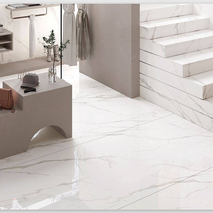 Bien Seramik BIQSLAB Statuario Endless Parlak 120x280 cm 6 mm Porselen Seramik - 2