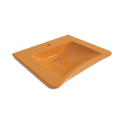 Bocchi Bedensel Engelli Lavabo 65 cm Parlak Mandalina Sarısı - 1