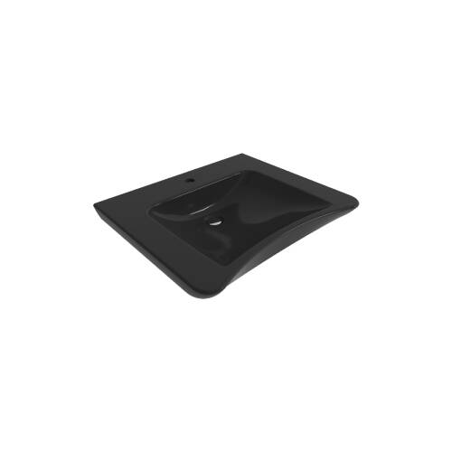 Bocchi Bedensel Engelli Lavabo 65 cm Parlak Siyah - 2