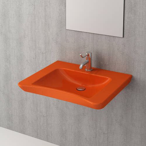 Bocchi Bedensel Engelli Lavabo 65 cm Parlak Turuncu - 1