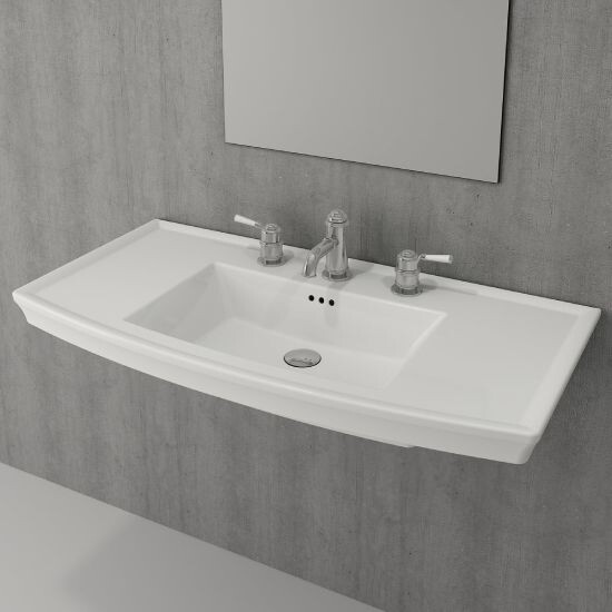 Bocchi Classico Lavita Asma Lavabo 100 cm Parlak Beyaz - Bocchi