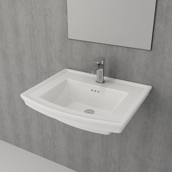 Bocchi Classico Lavita Asma Lavabo 60 cm Parlak Beyaz - 1