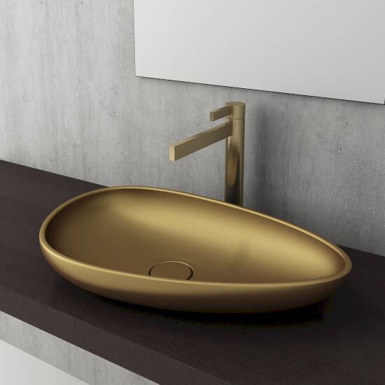 Bocchi Etna Çanak Lavabo 58 cm Mat Altın - 1