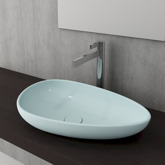 Bocchi Etna Çanak Lavabo 58 cm Mat Buz Mavisi - 2