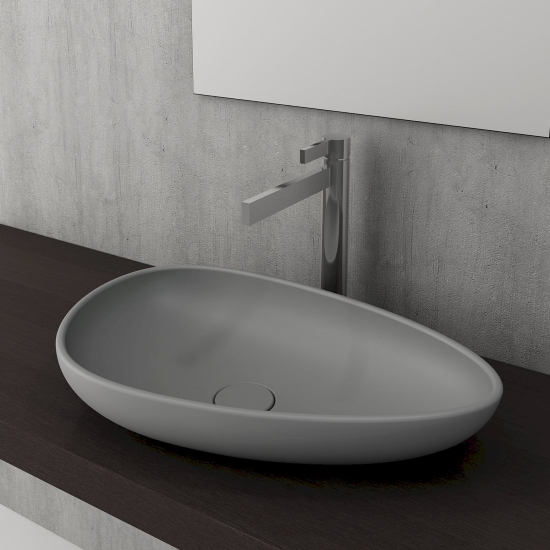 Bocchi Etna Çanak Lavabo 58 cm Mat Gri - 2