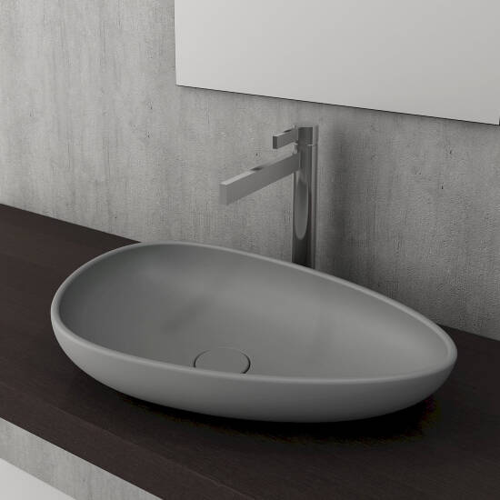 Bocchi Etna Çanak Lavabo 58 cm Mat Gri - 2