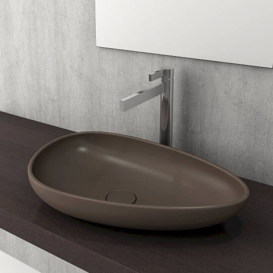 Bocchi Etna Çanak Lavabo 58 cm Mat Kahve - 2