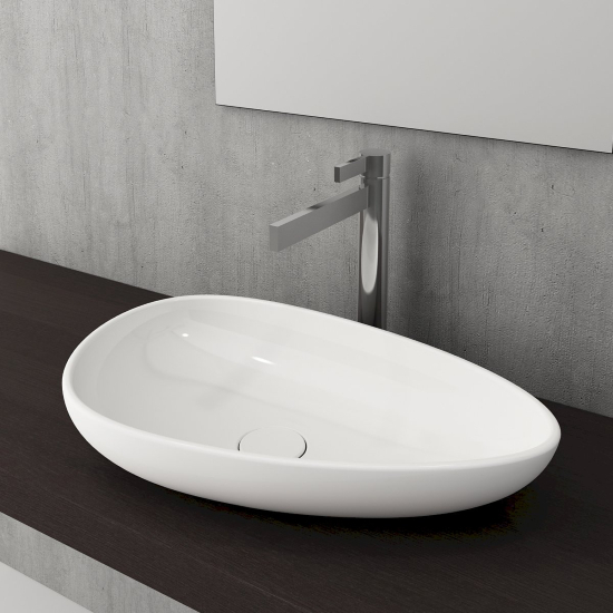 Bocchi Etna Çanak Lavabo 58 cm Parlak Beyaz - 2