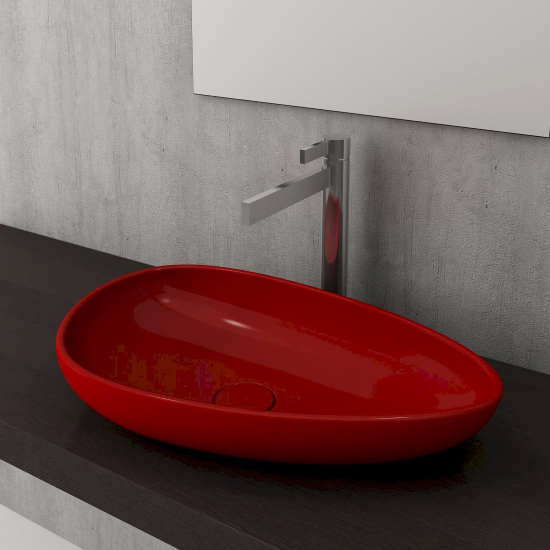 Bocchi Etna Çanak Lavabo 58 cm Parlak Kırmızı - 2