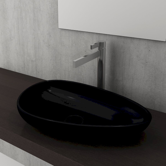 Bocchi Etna Çanak Lavabo 58 cm Parlak Siyah - 2