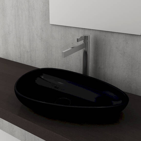 Bocchi Etna Çanak Lavabo 58 cm Parlak Siyah - 2