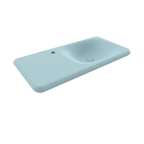 Bocchi Fenice Etajerli Lavabo 90 cm Mat Buz Mavisi - 1
