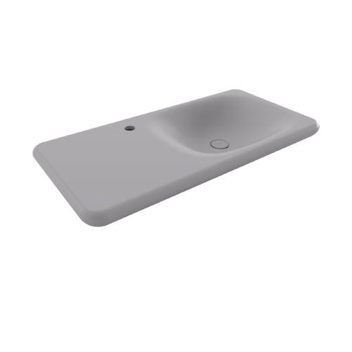 Bocchi Fenice Etajerli Lavabo 90 cm Mat Gri - 1