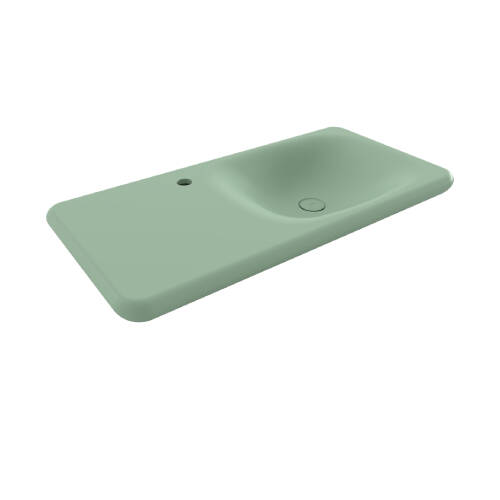 Bocchi Fenice Etajerli Lavabo 90 cm Mat Mint Yeşil - 1