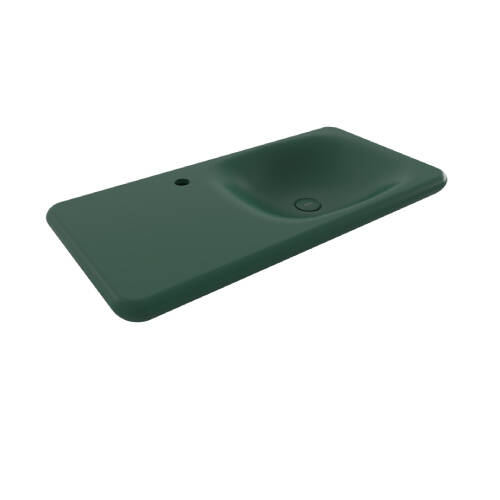 Bocchi Fenice Etajerli Lavabo 90 cm Mat Yeşil - 1