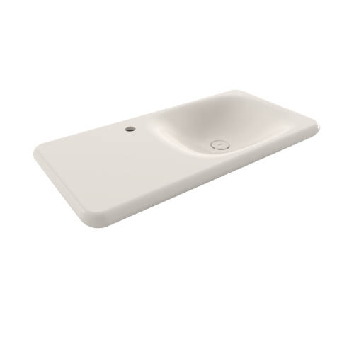 Bocchi Fenice Etajerli 90 cm Lavabo Parlak Bisküvi - 1
