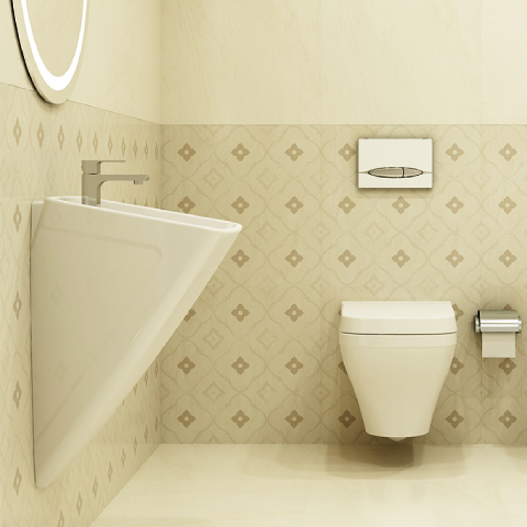 Bocchi Firenze Asma Monoblok Lavabo Parlak Beyaz - 2
