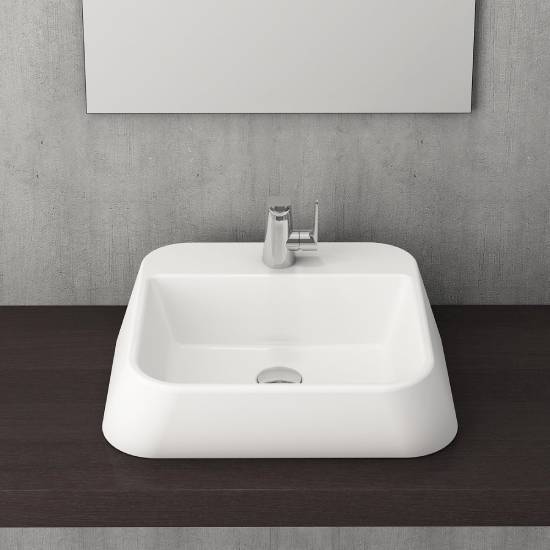 Bocchi Firenze Çanak Lavabo 50,5 cm Parlak Beyaz - 1