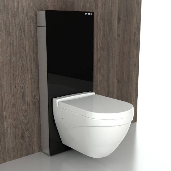 Bocchi GlassBox Asma Klozetler İçin Duvar Önü Rezervuar Sistemi Siyah - 3