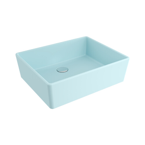Bocchi Milano Çanak Lavabo 50 cm Mat Buz Mavisi - Bocchi