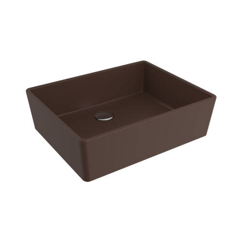 Bocchi Milano Çanak Lavabo 50 cm Mat Kahve - 1