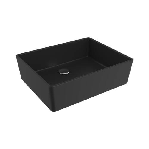Bocchi Milano Çanak Lavabo 50 cm Mat Siyah - 1