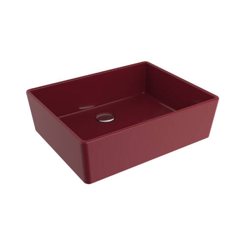 Bocchi Milano Çanak Lavabo 50 cm Parlak Burgonya Bordosu - 1