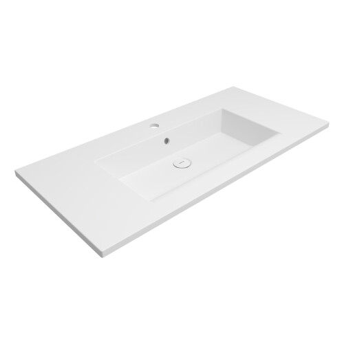 Bocchi Milano Etajerli Lavabo Mat Beyaz - Bocchi