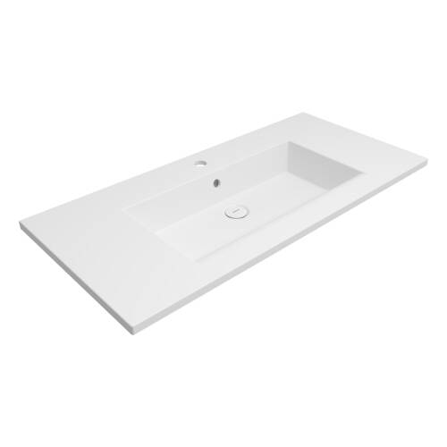 Bocchi Milano Etajerli Lavabo Mat Beyaz - 1